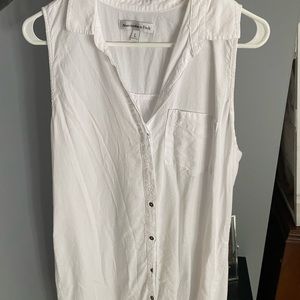 White Abercrombie shirt dress